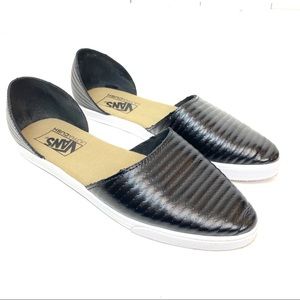 Vans Slip On Skimmers in black leather